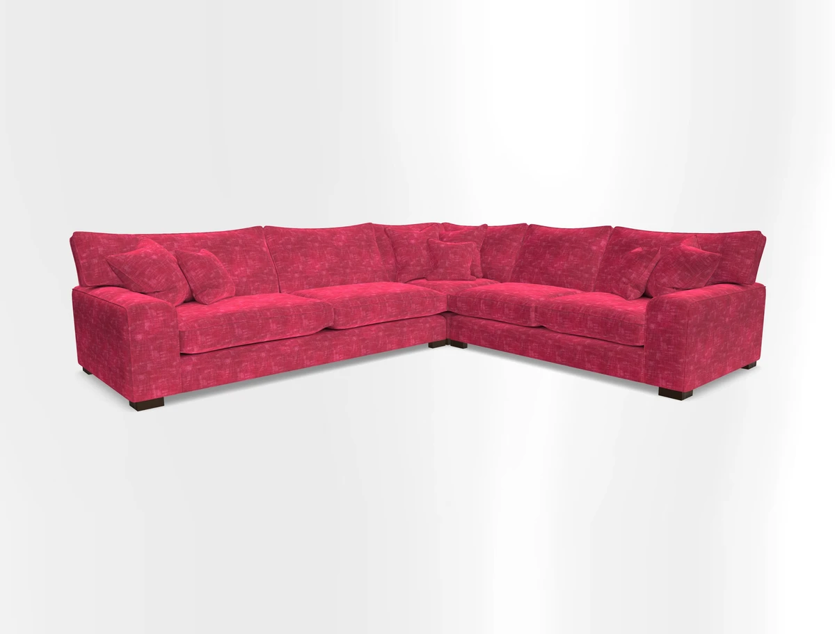 Richmond Large Corner Unit LHF in Two Tone Plain Biscuit
