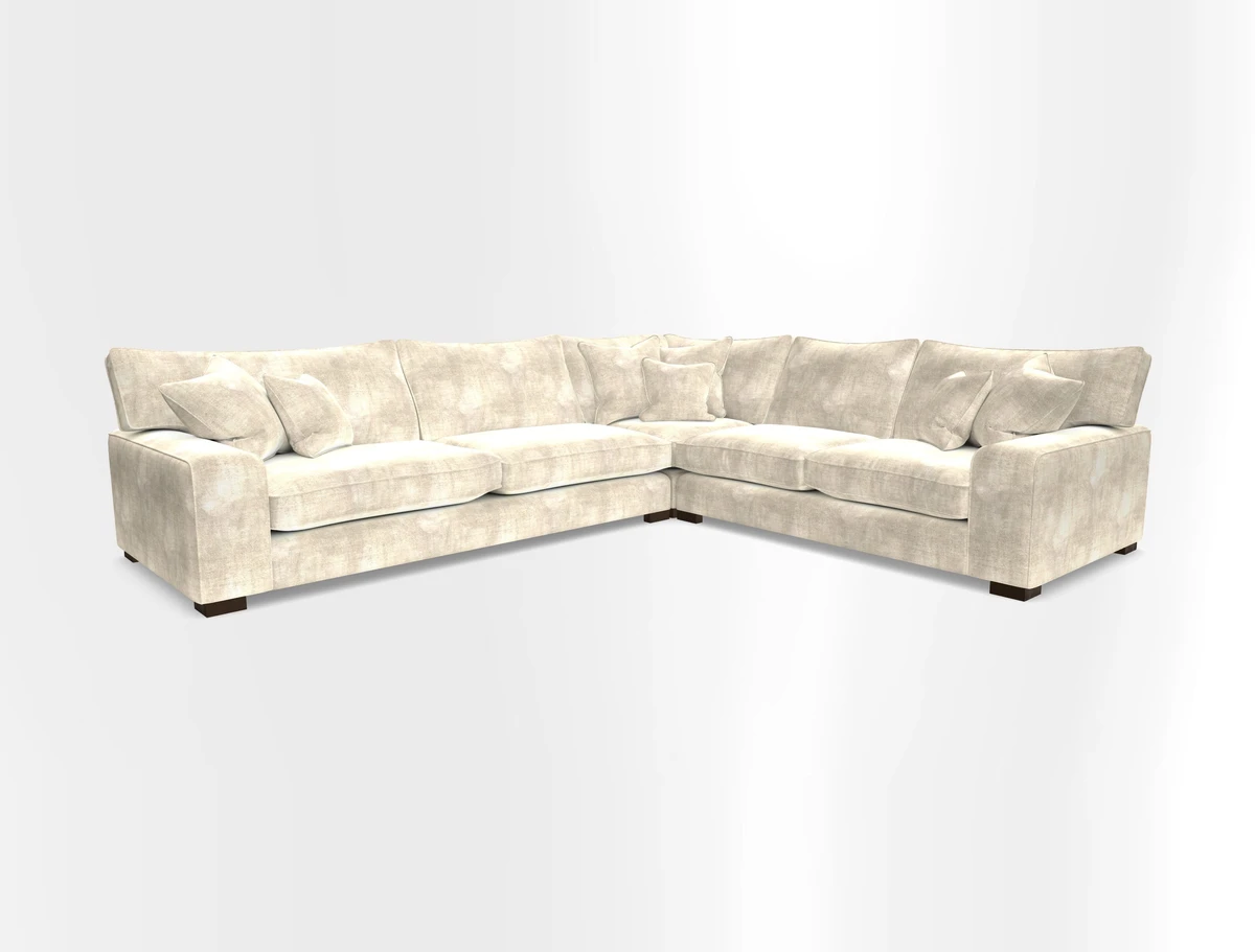 Richmond Large Corner Unit LHF in Two Tone Plain Biscuit