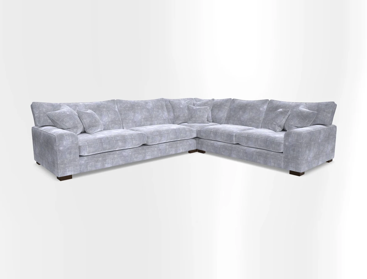 Richmond Large Corner Unit LHF in Two Tone Plain Biscuit