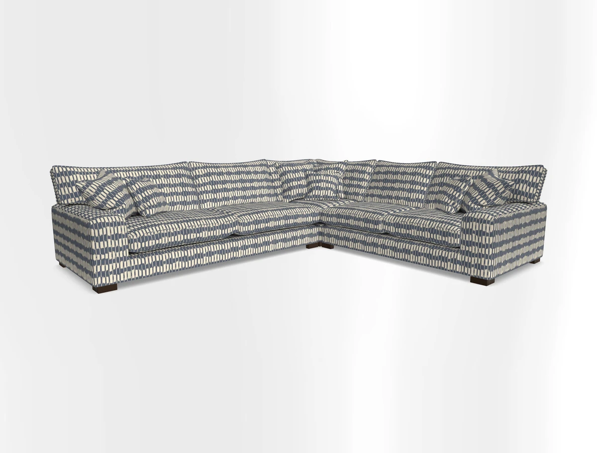 Richmond Large Corner Unit LHF in Two Tone Plain Biscuit