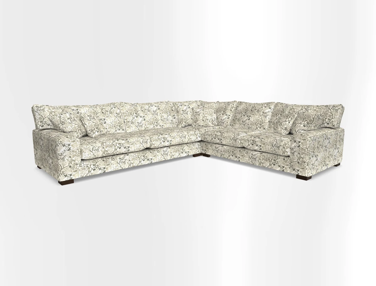 Richmond Large Corner Unit LHF in Two Tone Plain Biscuit