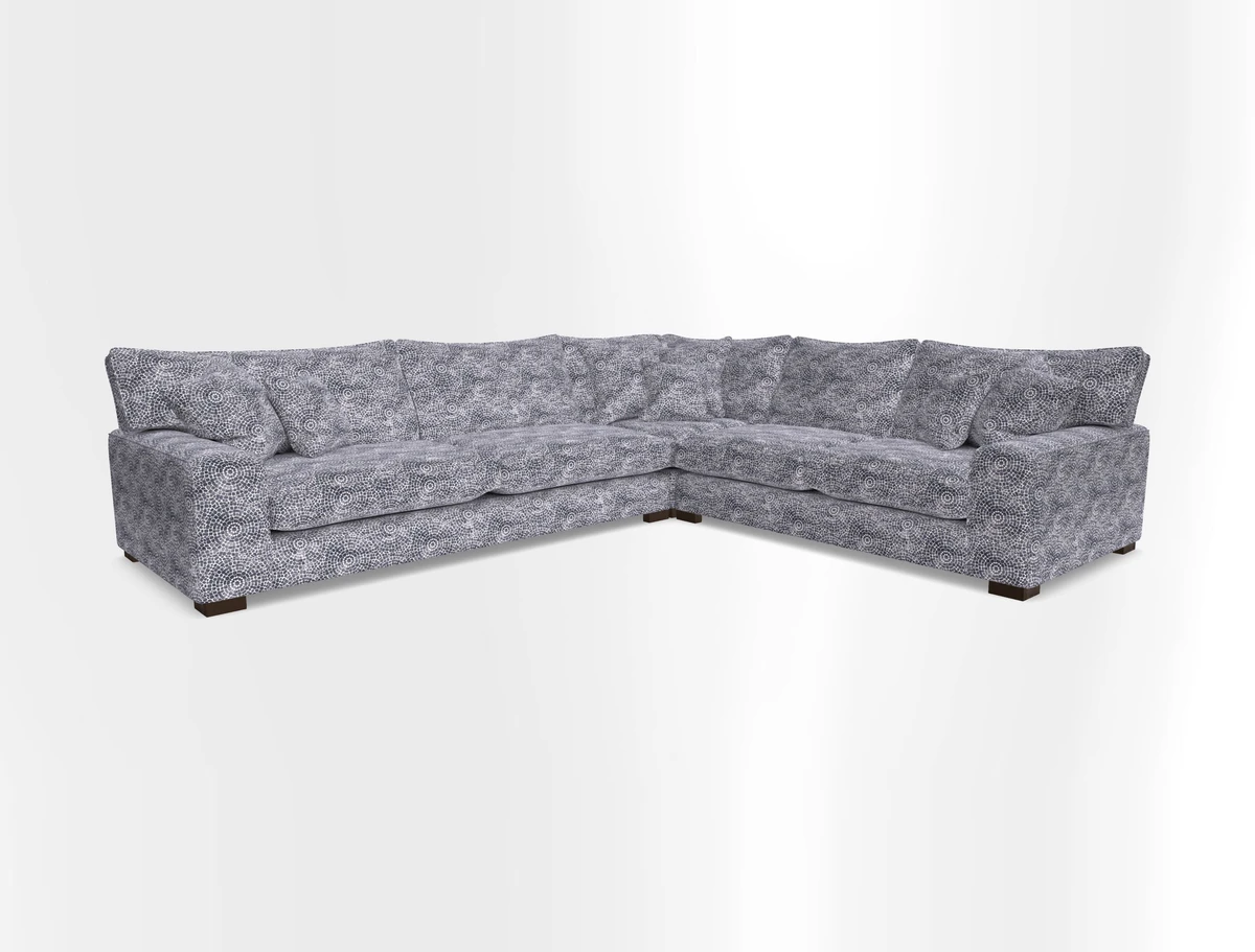 Richmond Large Corner Unit LHF in Two Tone Plain Biscuit