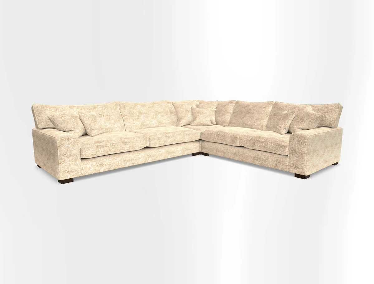Richmond Large Corner Unit LHF in Two Tone Plain Biscuit