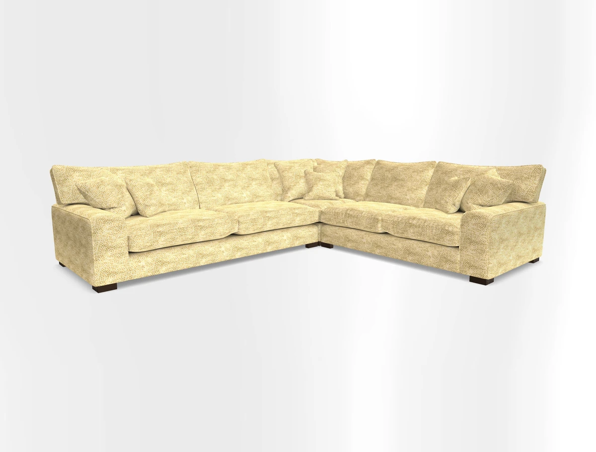 Richmond Large Corner Unit LHF in Two Tone Plain Biscuit
