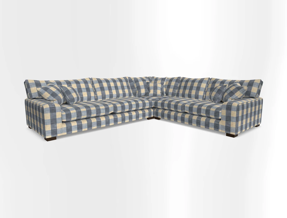Richmond Large Corner Unit LHF in Two Tone Plain Biscuit