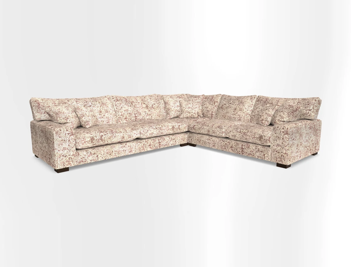 Richmond Large Corner Unit LHF in Two Tone Plain Biscuit