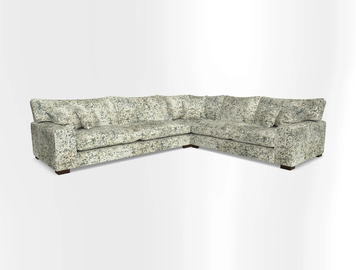 Richmond Large Corner Unit LHF in Two Tone Plain Biscuit