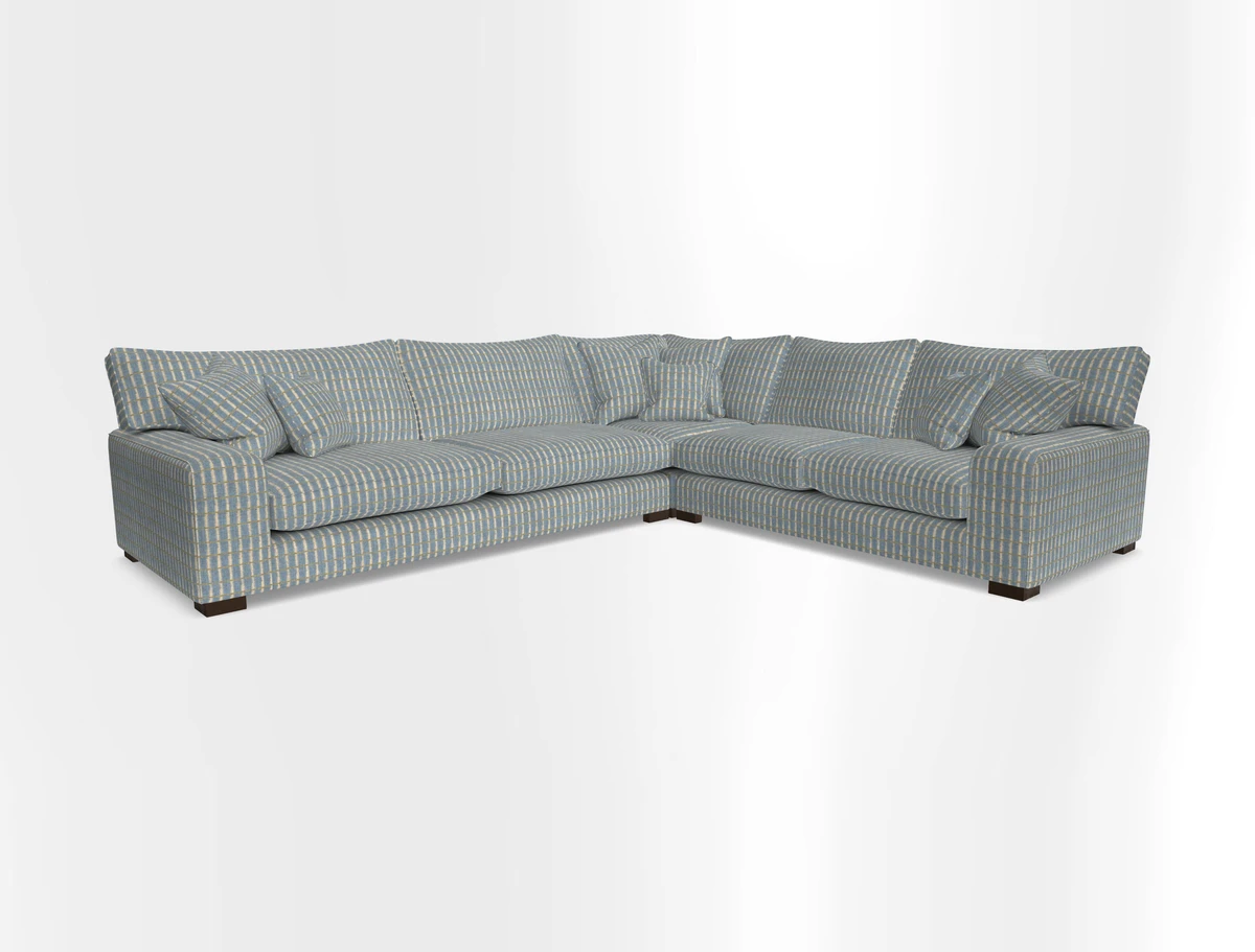 Richmond Large Corner Unit LHF in Two Tone Plain Biscuit