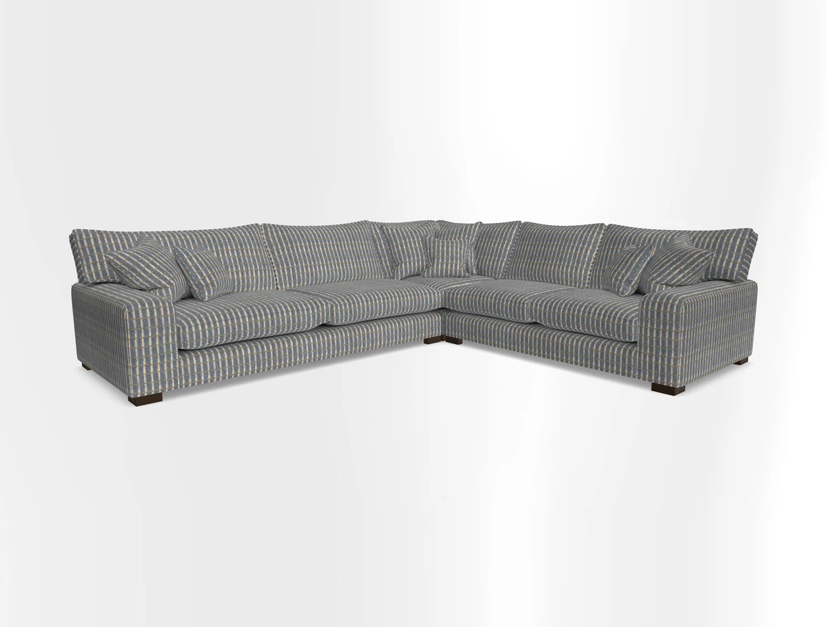 Richmond Large Corner Unit LHF in Two Tone Plain Biscuit