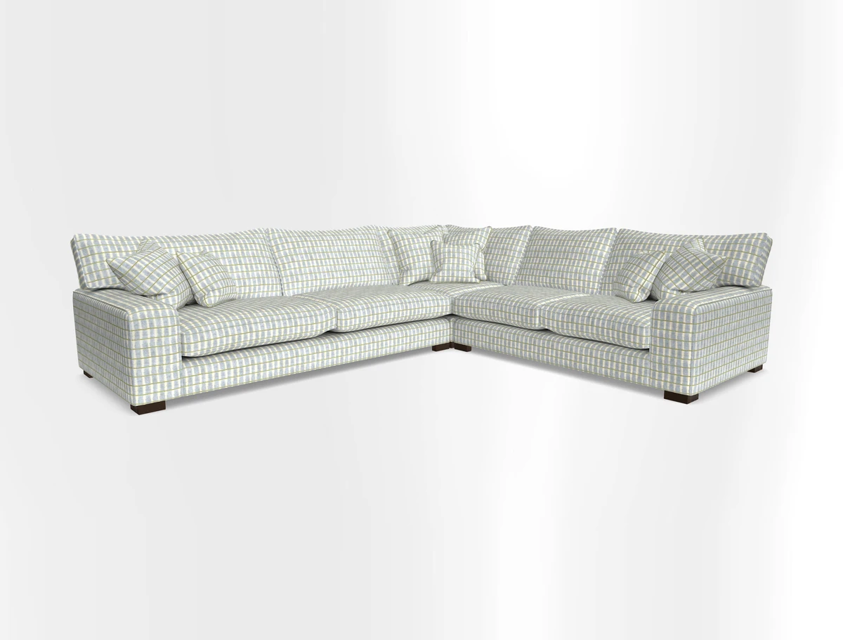 Richmond Large Corner Unit LHF in Two Tone Plain Biscuit