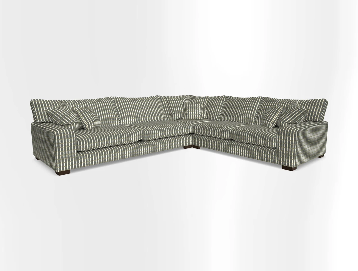 Richmond Large Corner Unit LHF in Two Tone Plain Biscuit