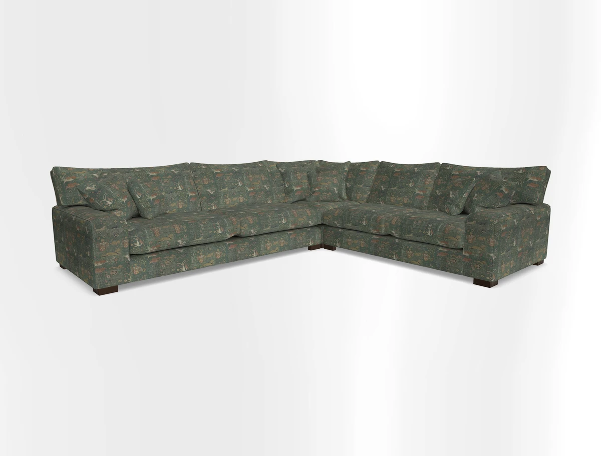 Richmond Large Corner Unit LHF in Two Tone Plain Biscuit