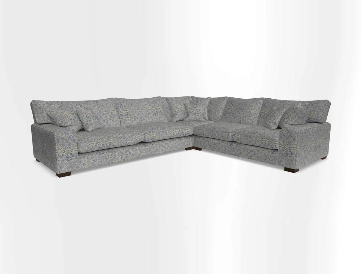 Richmond Large Corner Unit LHF in Two Tone Plain Biscuit