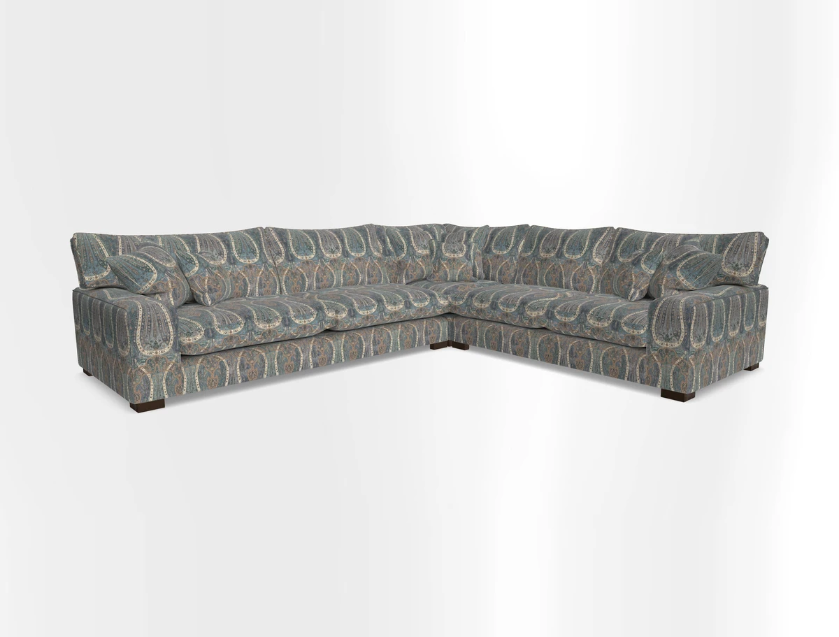 Richmond Large Corner Unit LHF in Two Tone Plain Biscuit