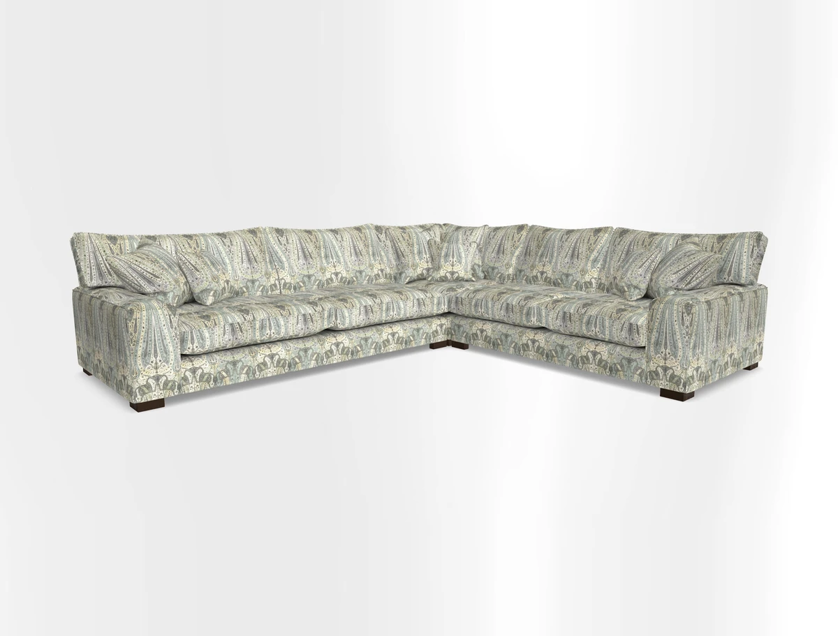 Richmond Large Corner Unit LHF in Two Tone Plain Biscuit