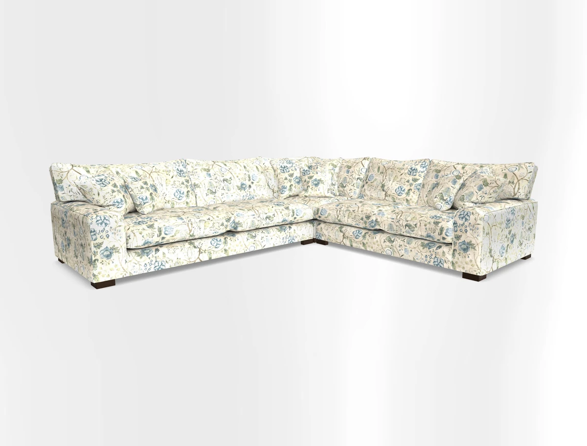 Richmond Large Corner Unit LHF in Two Tone Plain Biscuit