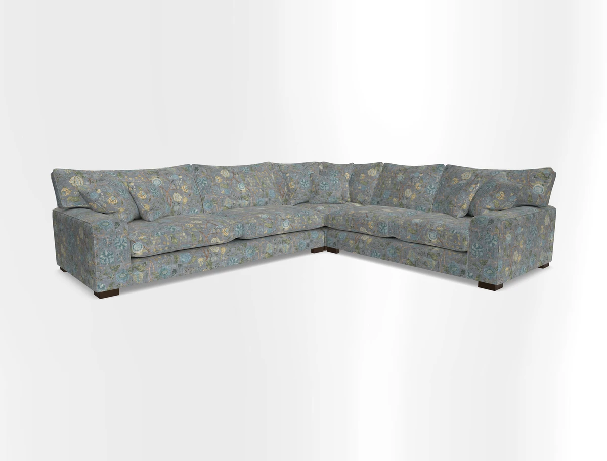 Richmond Large Corner Unit LHF in Two Tone Plain Biscuit