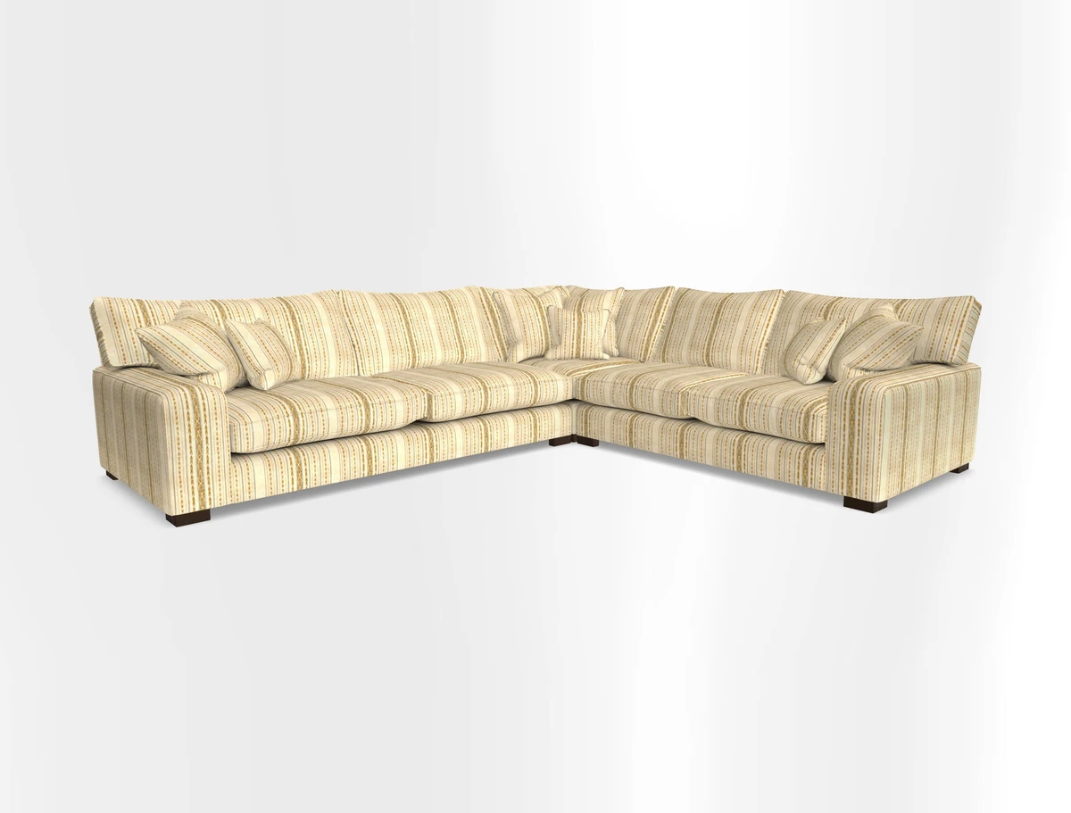 Richmond Large Corner Unit LHF in Two Tone Plain Biscuit