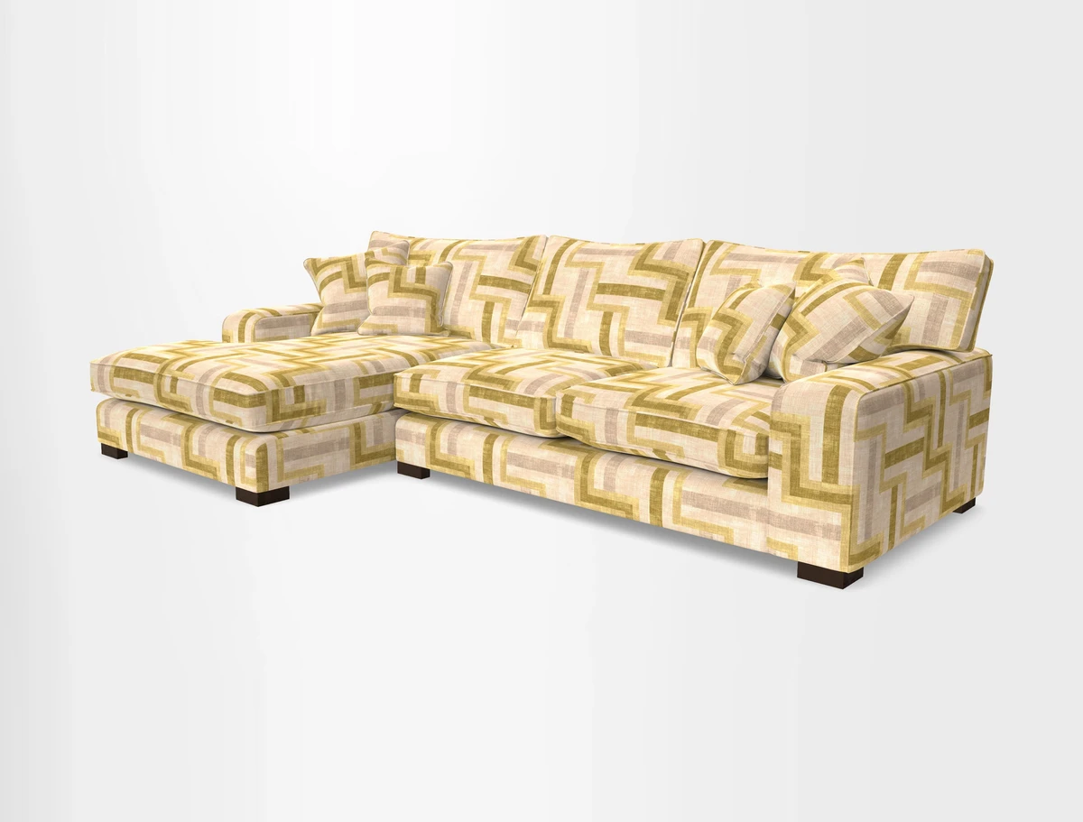 Richmond Chaise LHF  in Two Tone Plain Biscuit