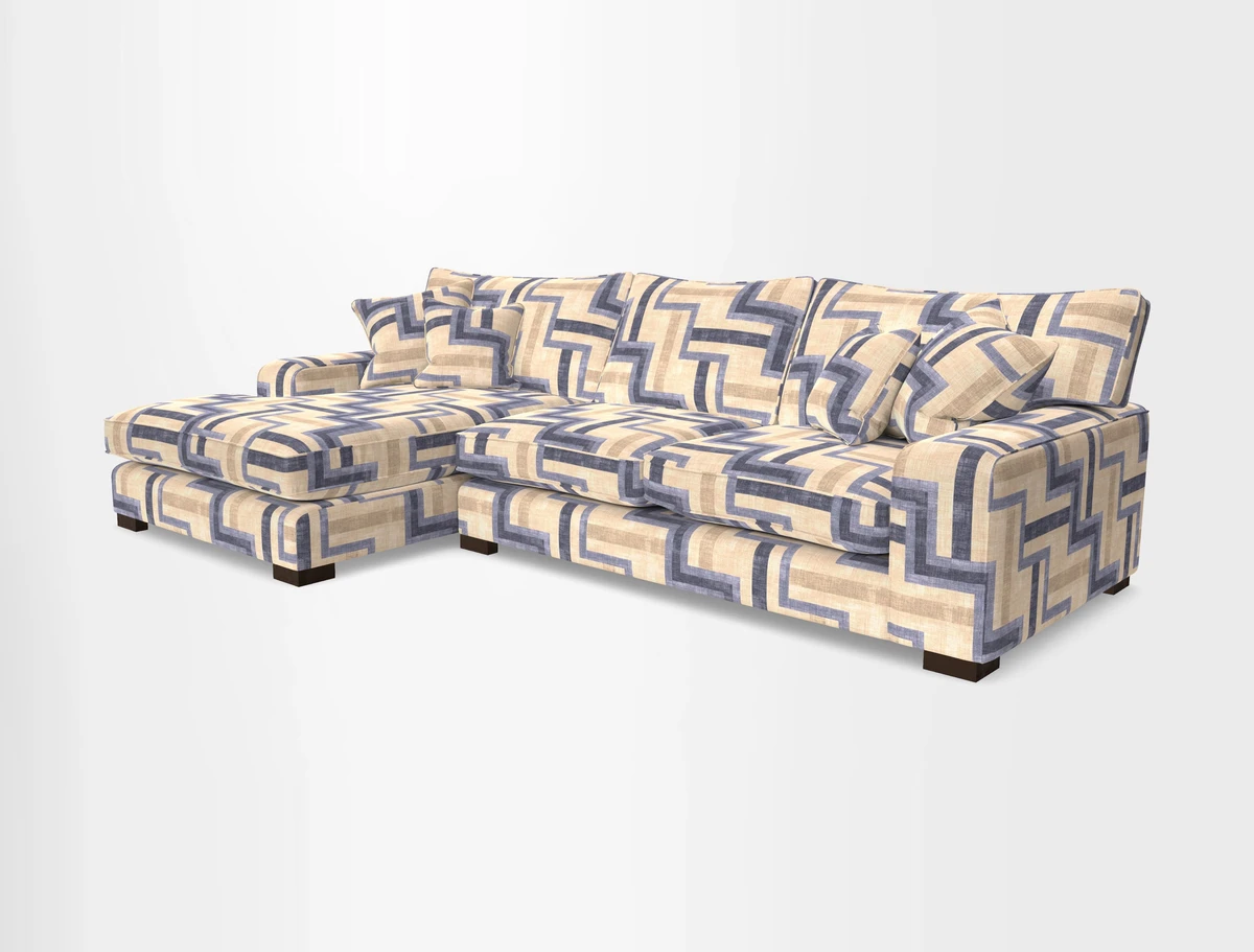 Richmond Chaise LHF  in Two Tone Plain Biscuit