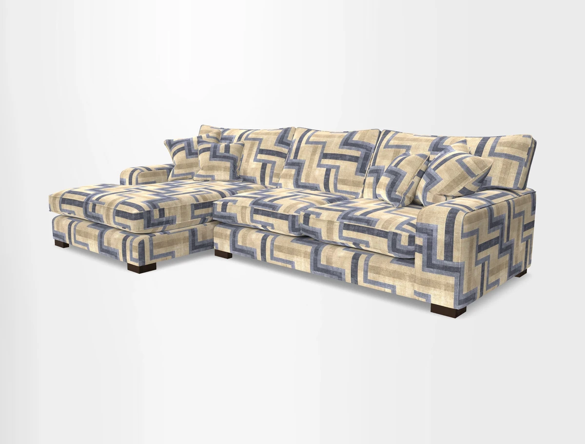 Richmond Chaise LHF  in Two Tone Plain Biscuit
