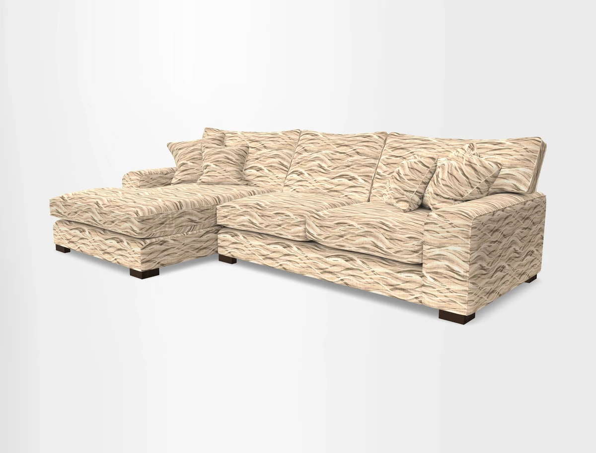 Richmond Chaise LHF  in Two Tone Plain Biscuit