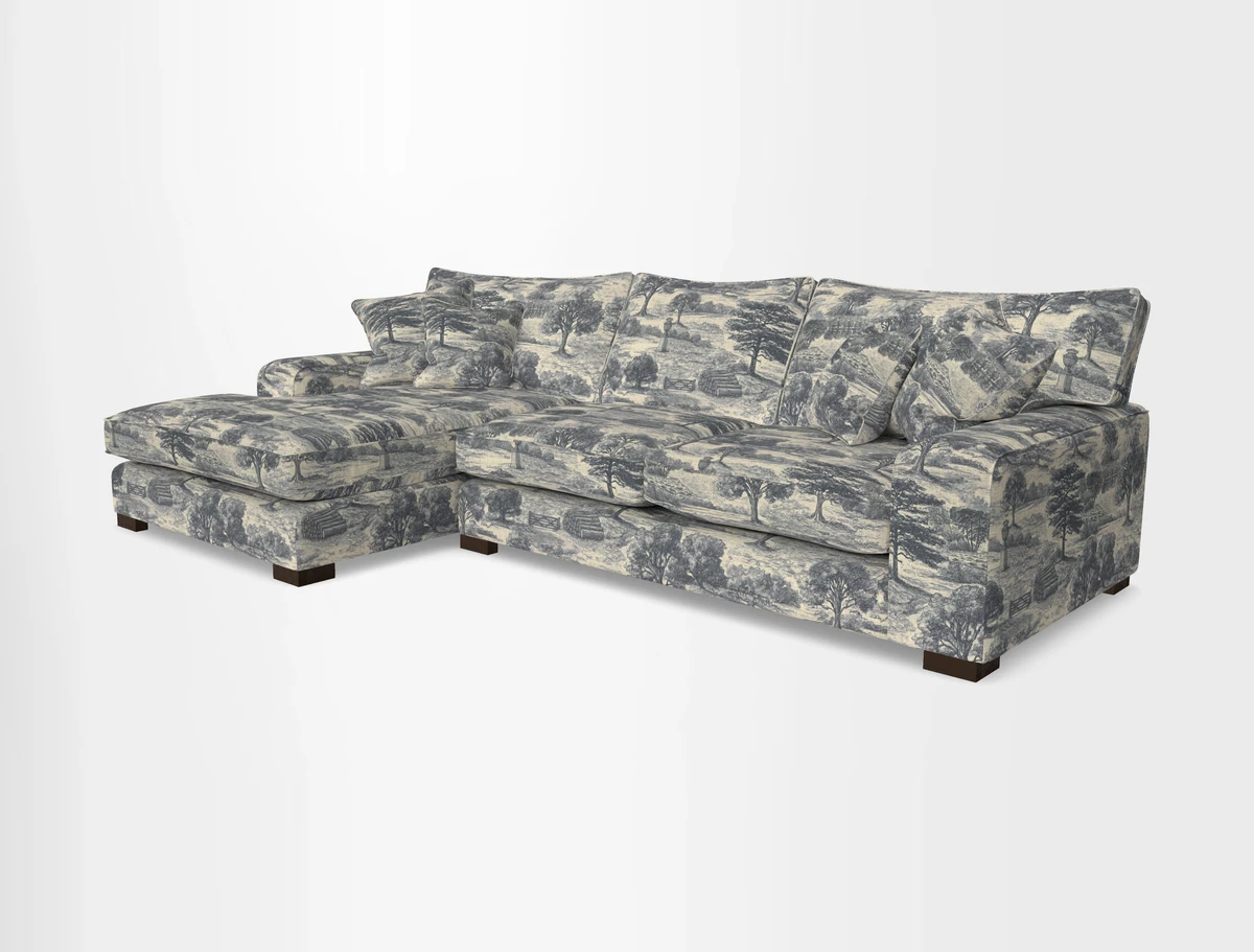 Richmond Chaise LHF  in Two Tone Plain Biscuit