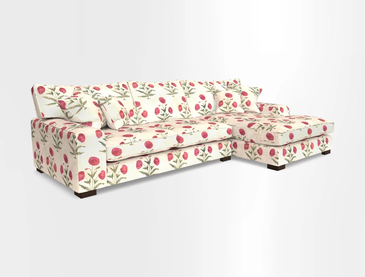 Richmond Chaise RHF  in Two Tone Plain Biscuit