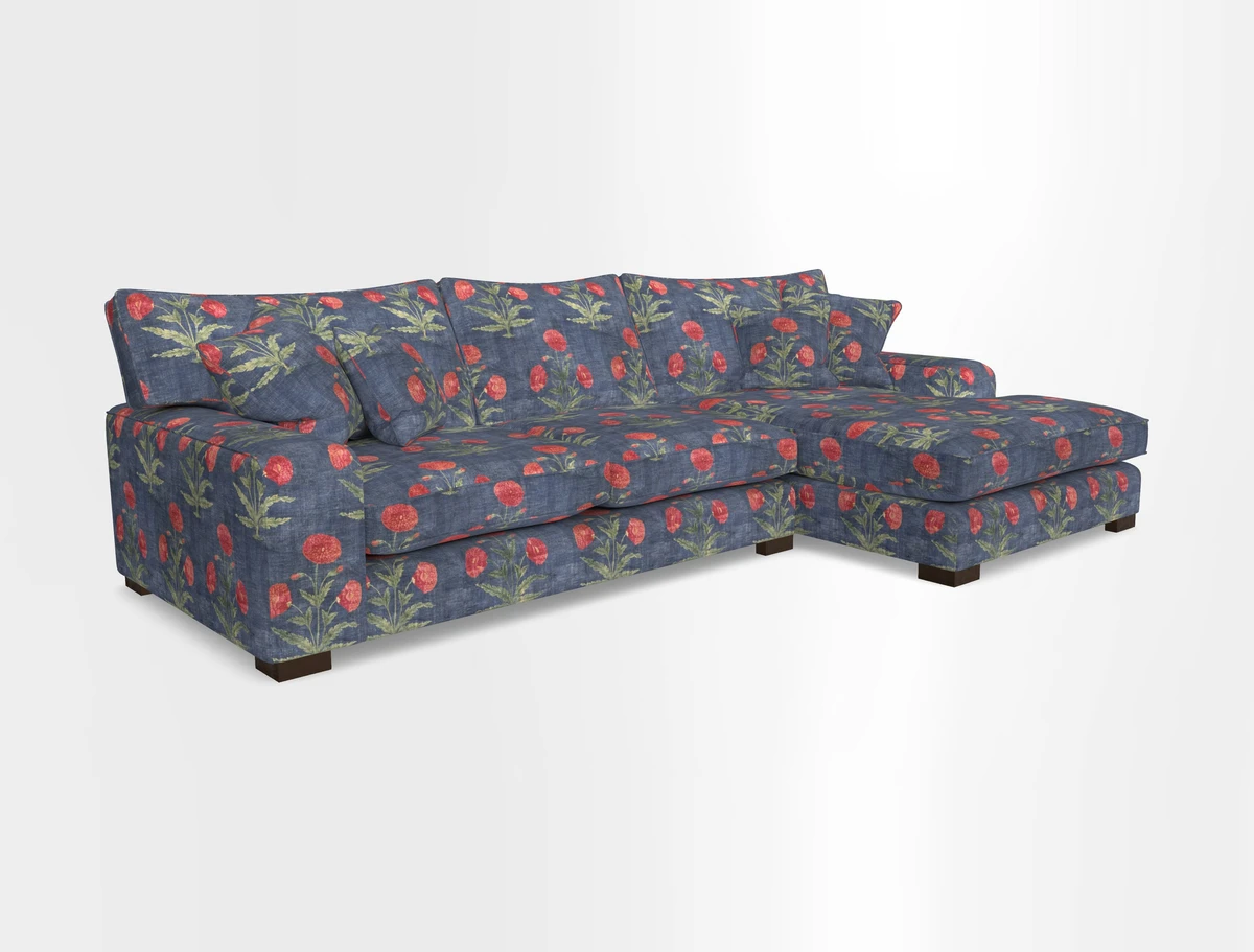 Richmond Chaise RHF  in Two Tone Plain Biscuit