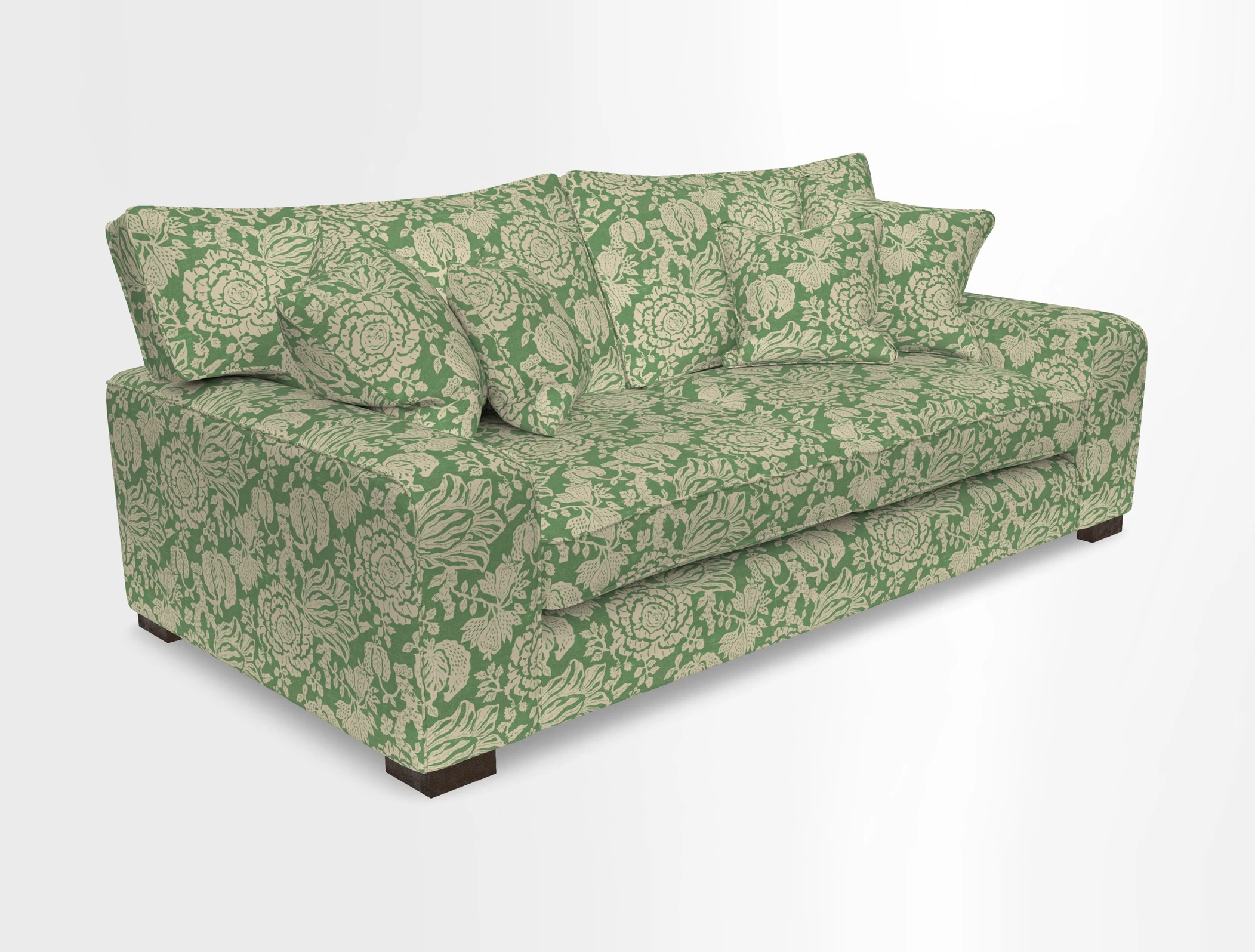 Richmond 3 Seater Sofa in Large Sussex Gingham Large Forest