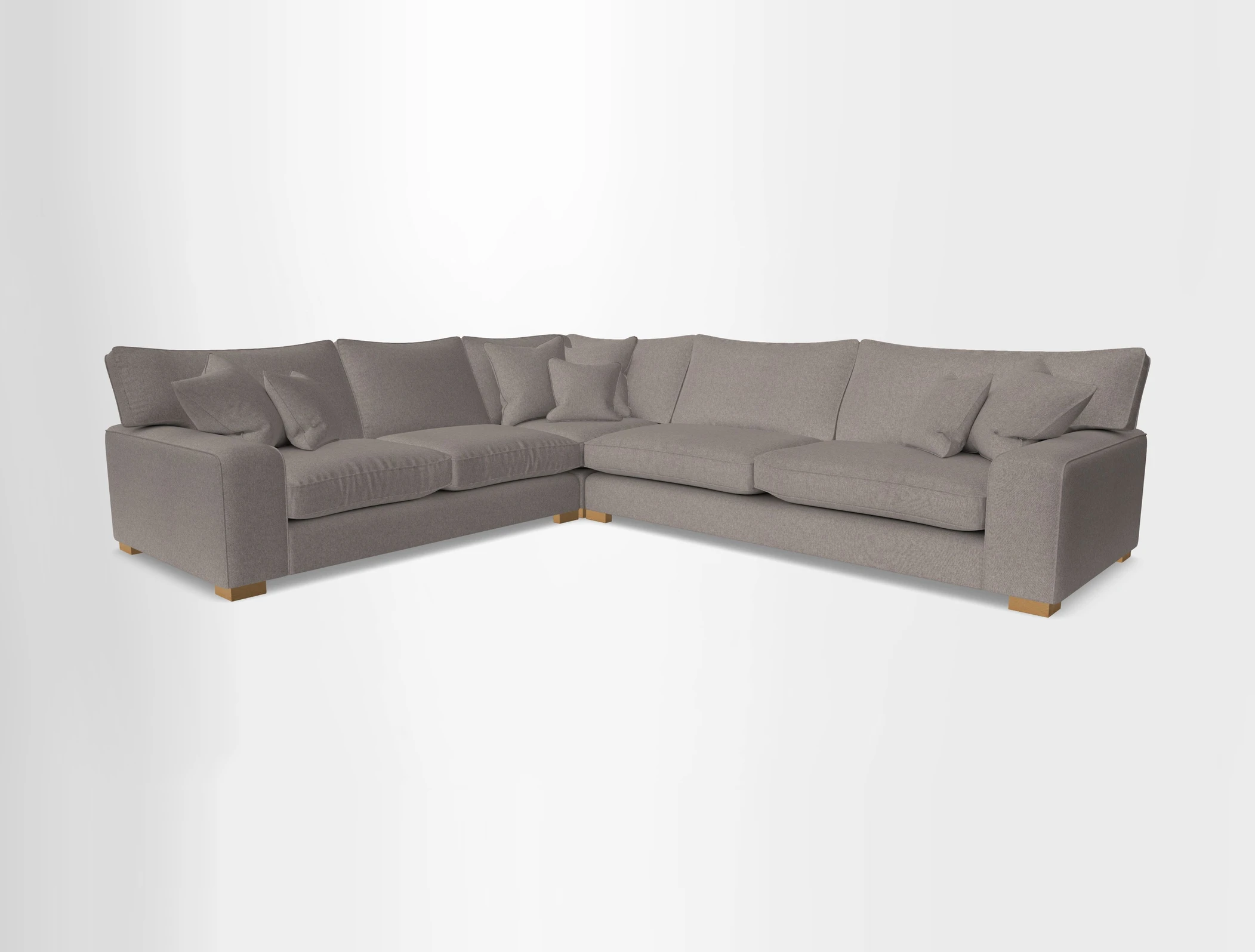 Richmond Large Corner Unit RHF in Two Tone Plain Biscuit