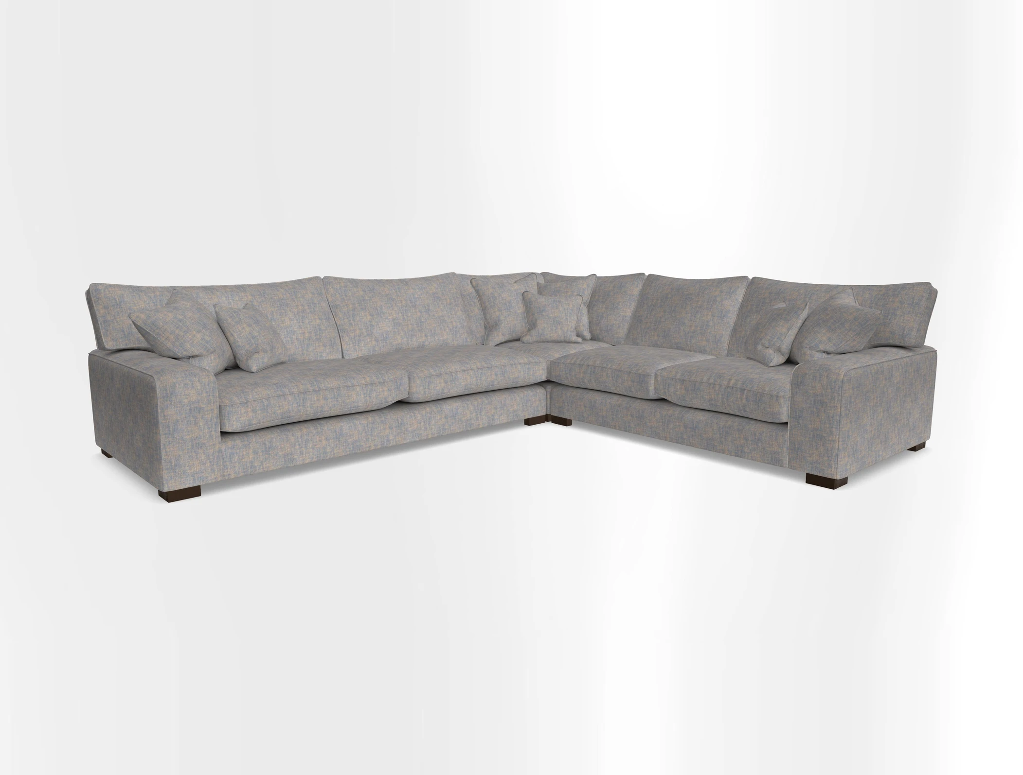 Richmond Large Corner Unit LHF in Two Tone Plain Biscuit
