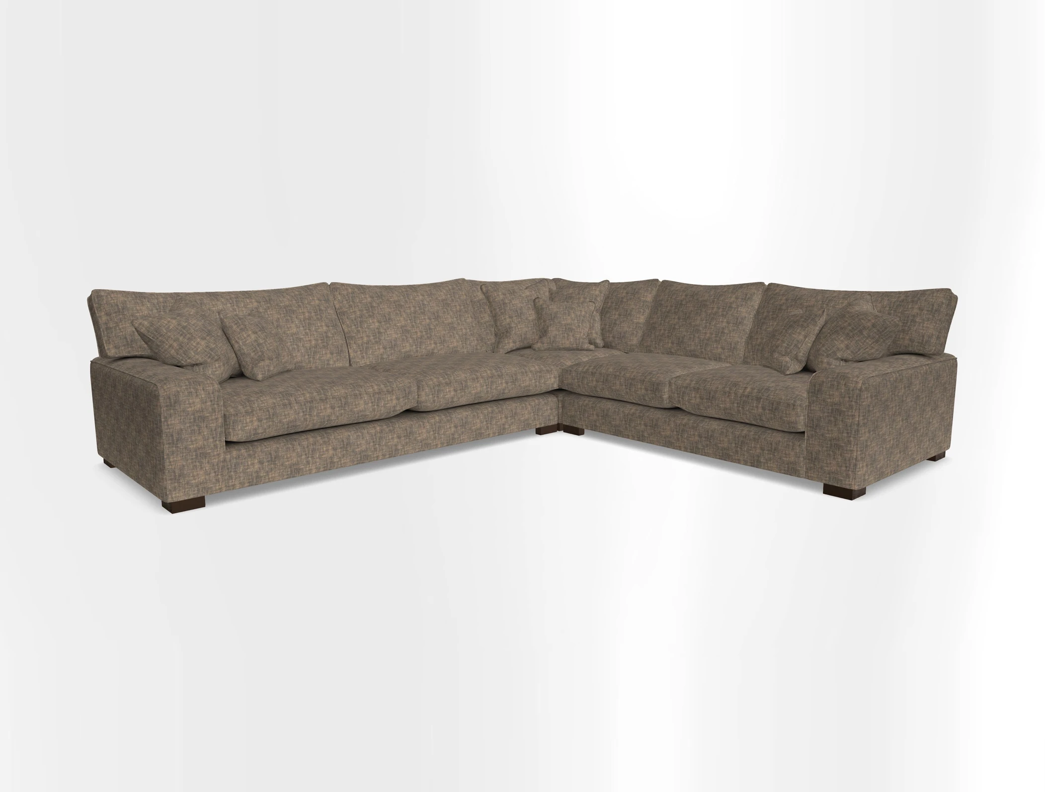 Richmond Large Corner Unit LHF in Two Tone Plain Biscuit