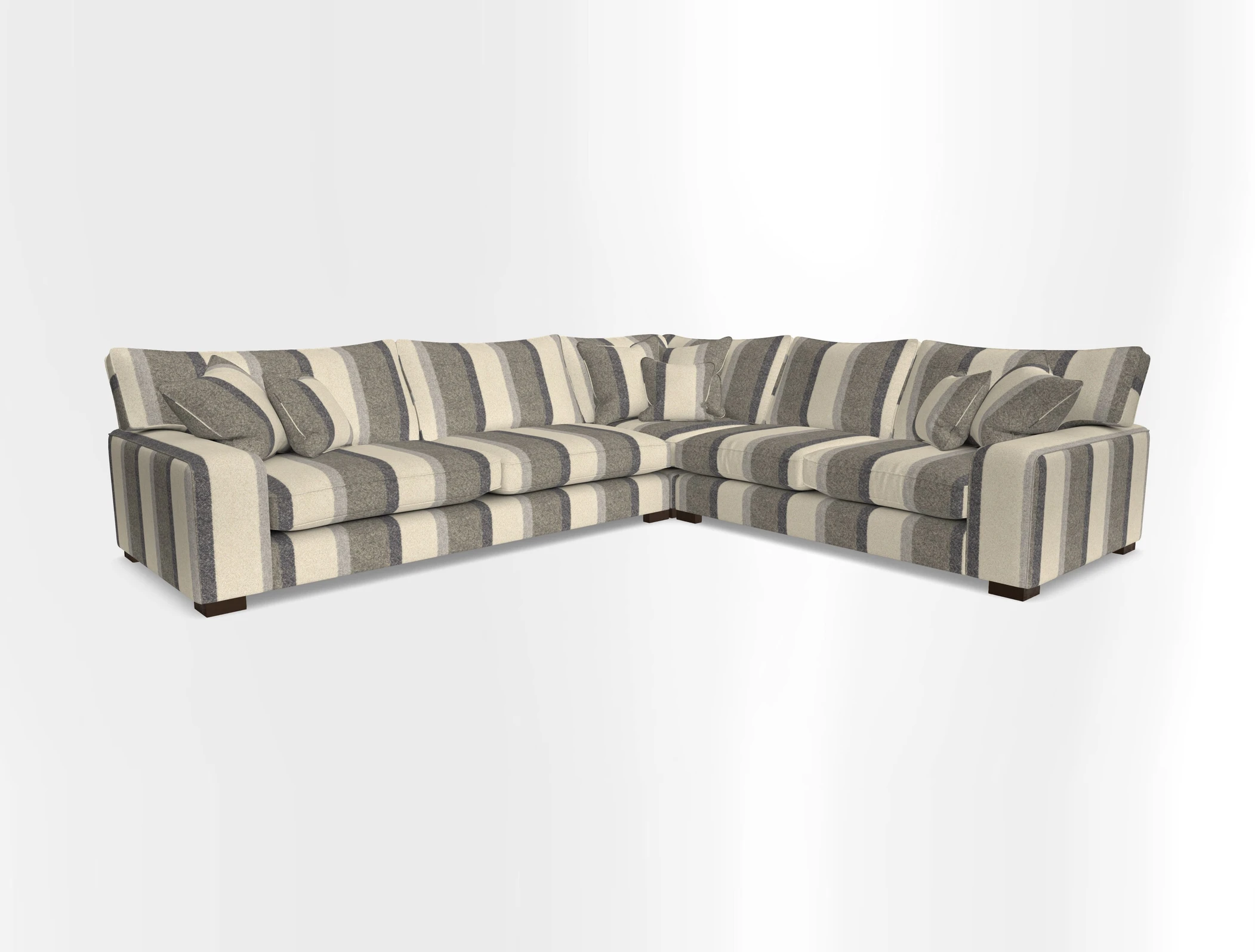 Richmond Large Corner Unit LHF in Two Tone Plain Biscuit