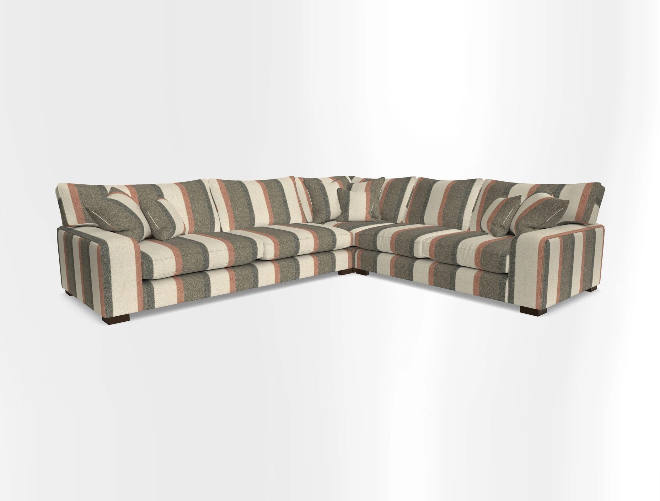 Richmond Large Corner Unit LHF in Two Tone Plain Biscuit