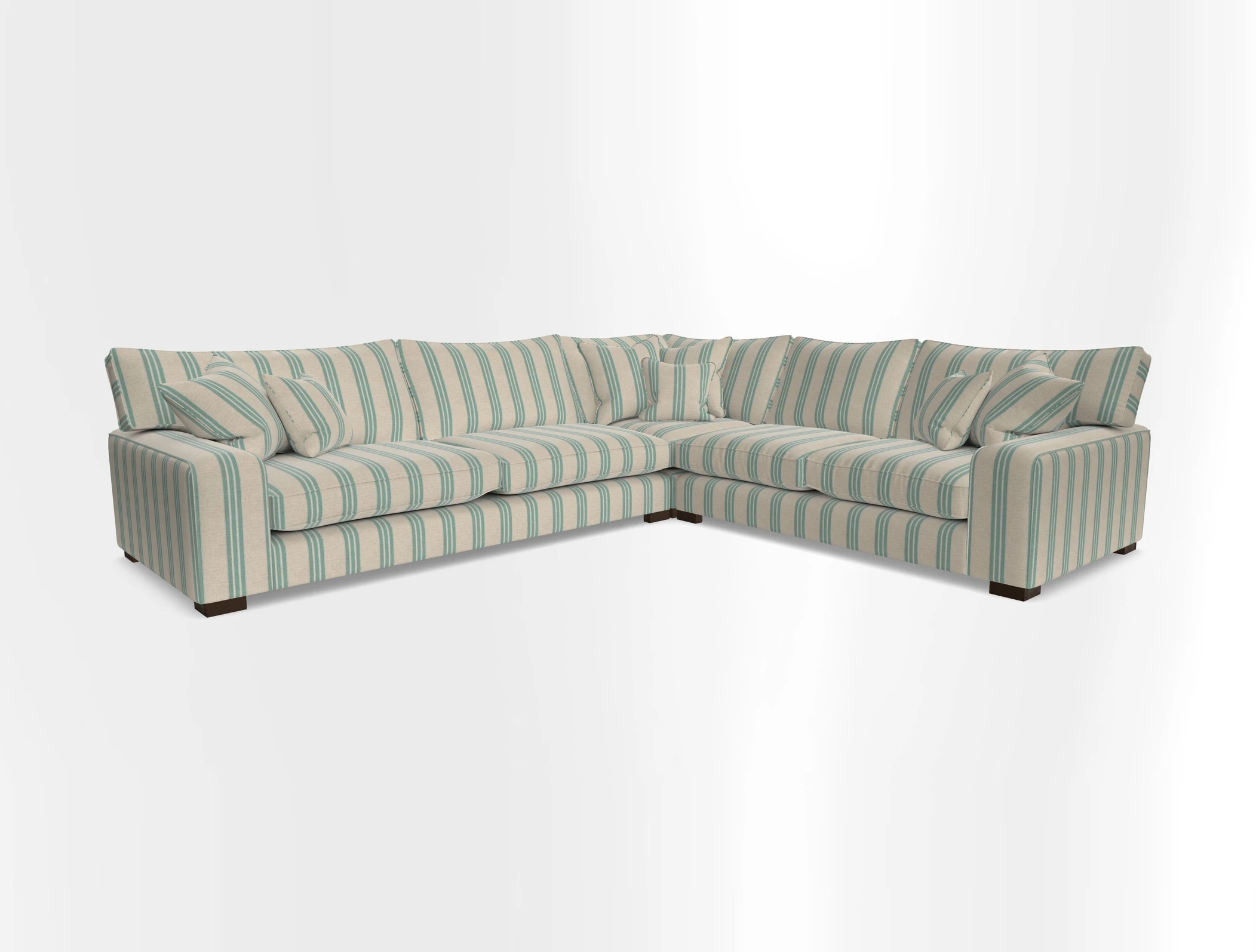 Richmond Large Corner Unit LHF in Two Tone Plain Biscuit