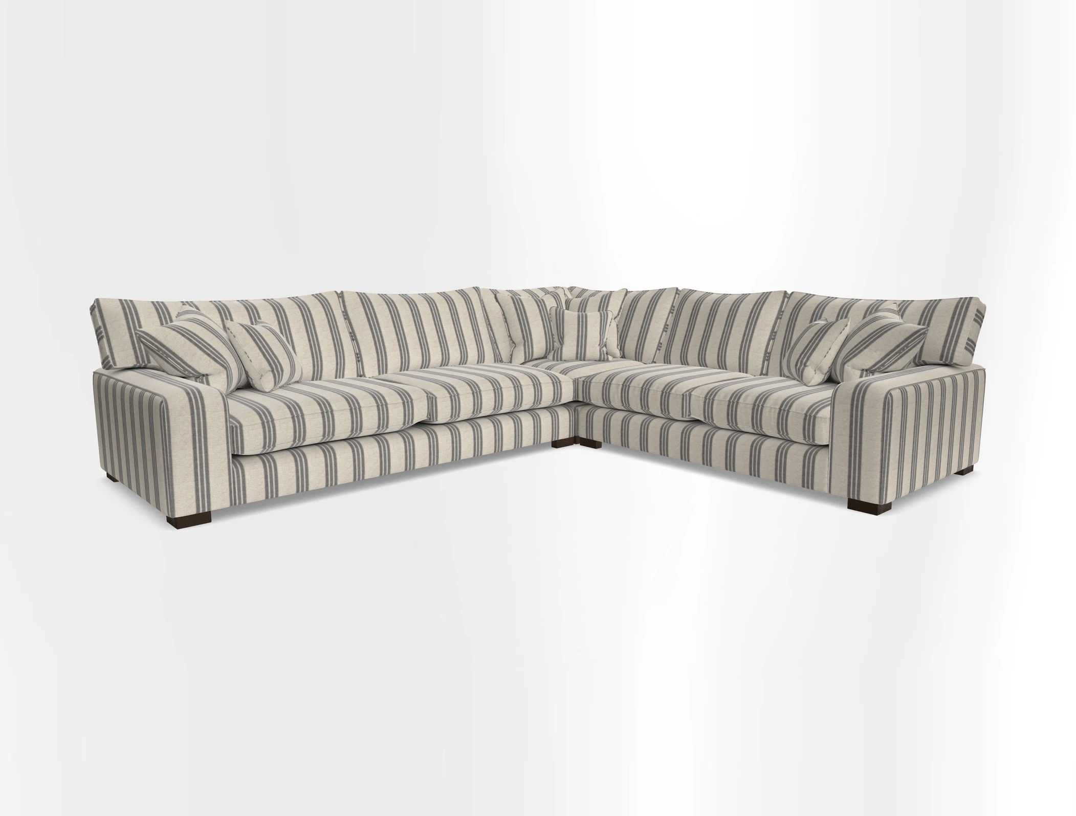 Richmond Large Corner Unit LHF in Two Tone Plain Biscuit