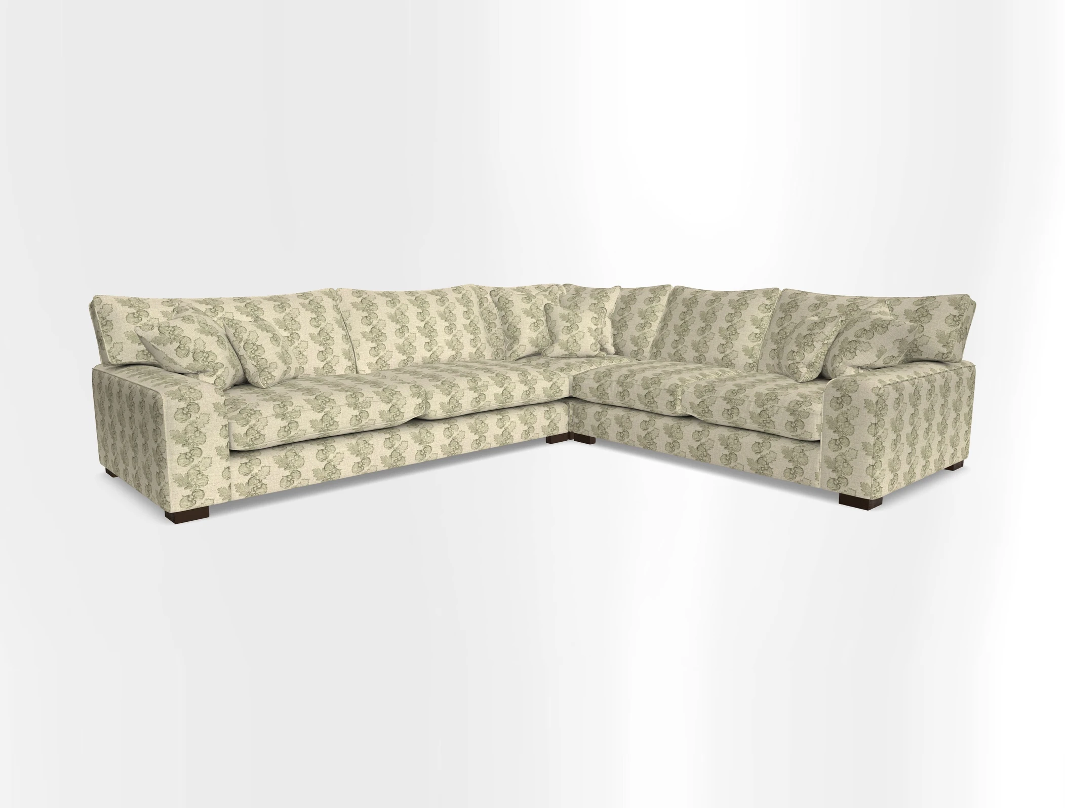 Richmond Large Corner Unit LHF in Two Tone Plain Biscuit
