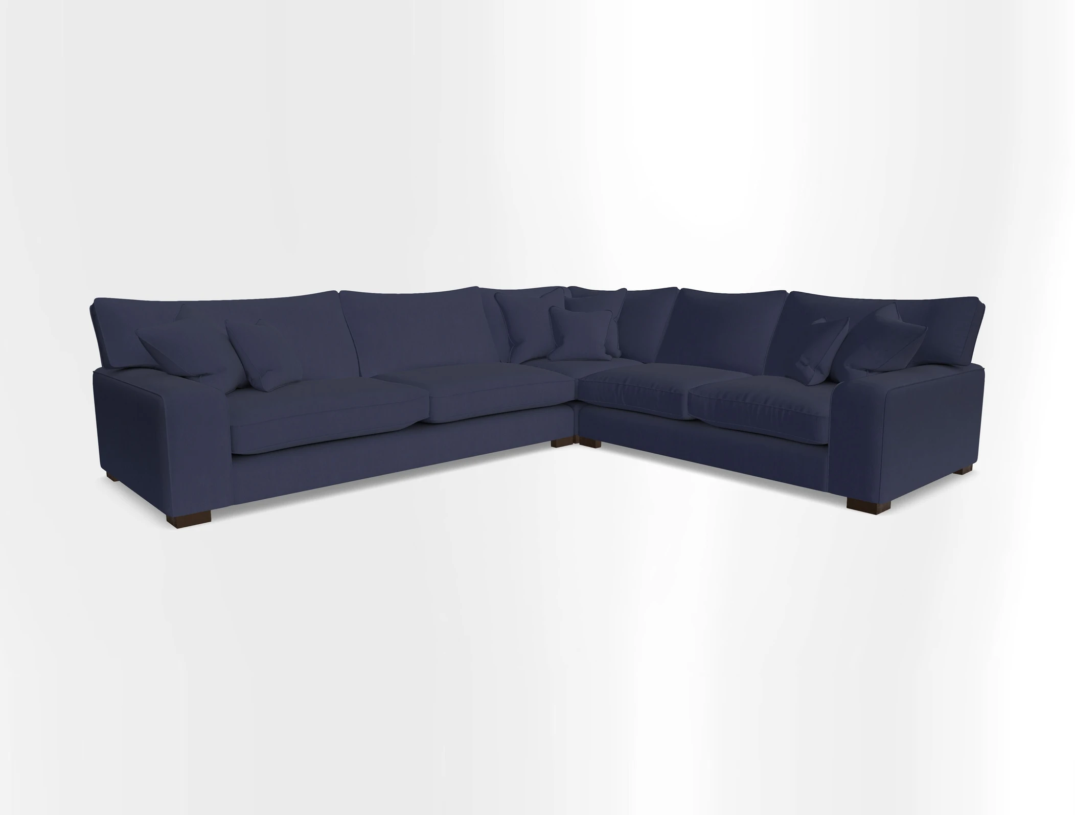 Richmond Large Corner Unit LHF in Two Tone Plain Biscuit