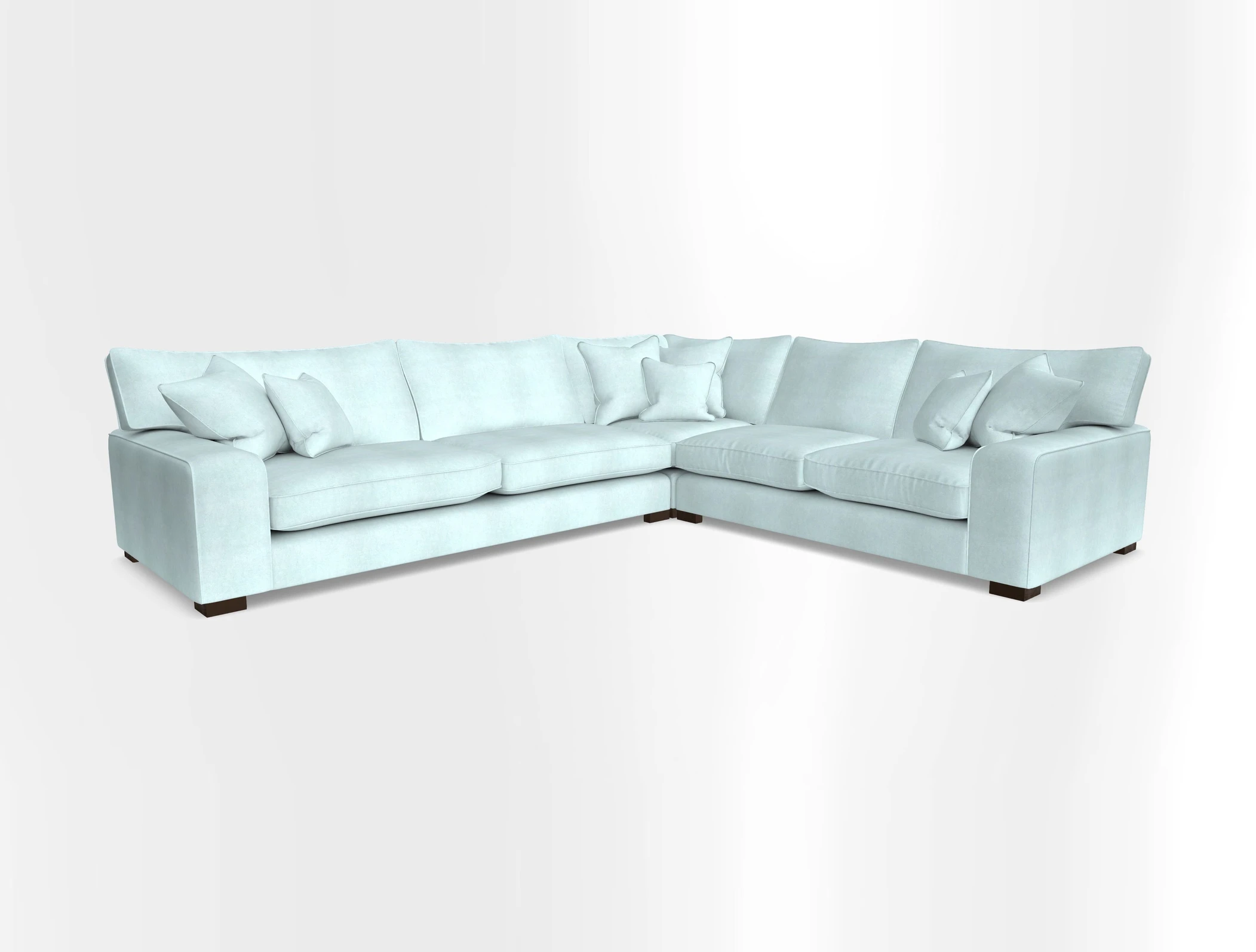 Richmond Large Corner Unit LHF in Two Tone Plain Biscuit