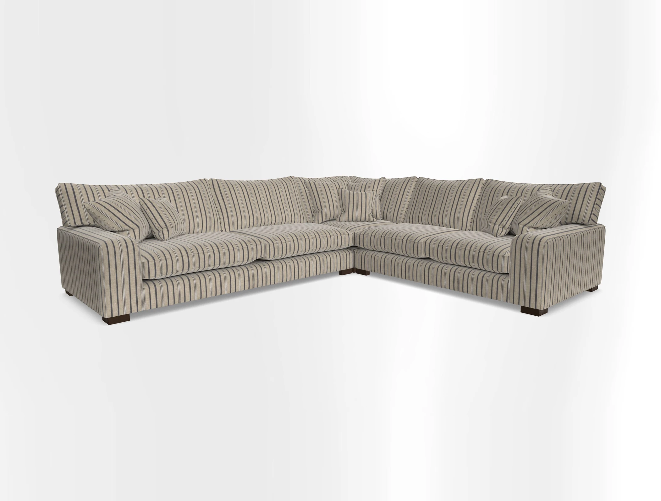 Richmond Large Corner Unit LHF in Two Tone Plain Biscuit