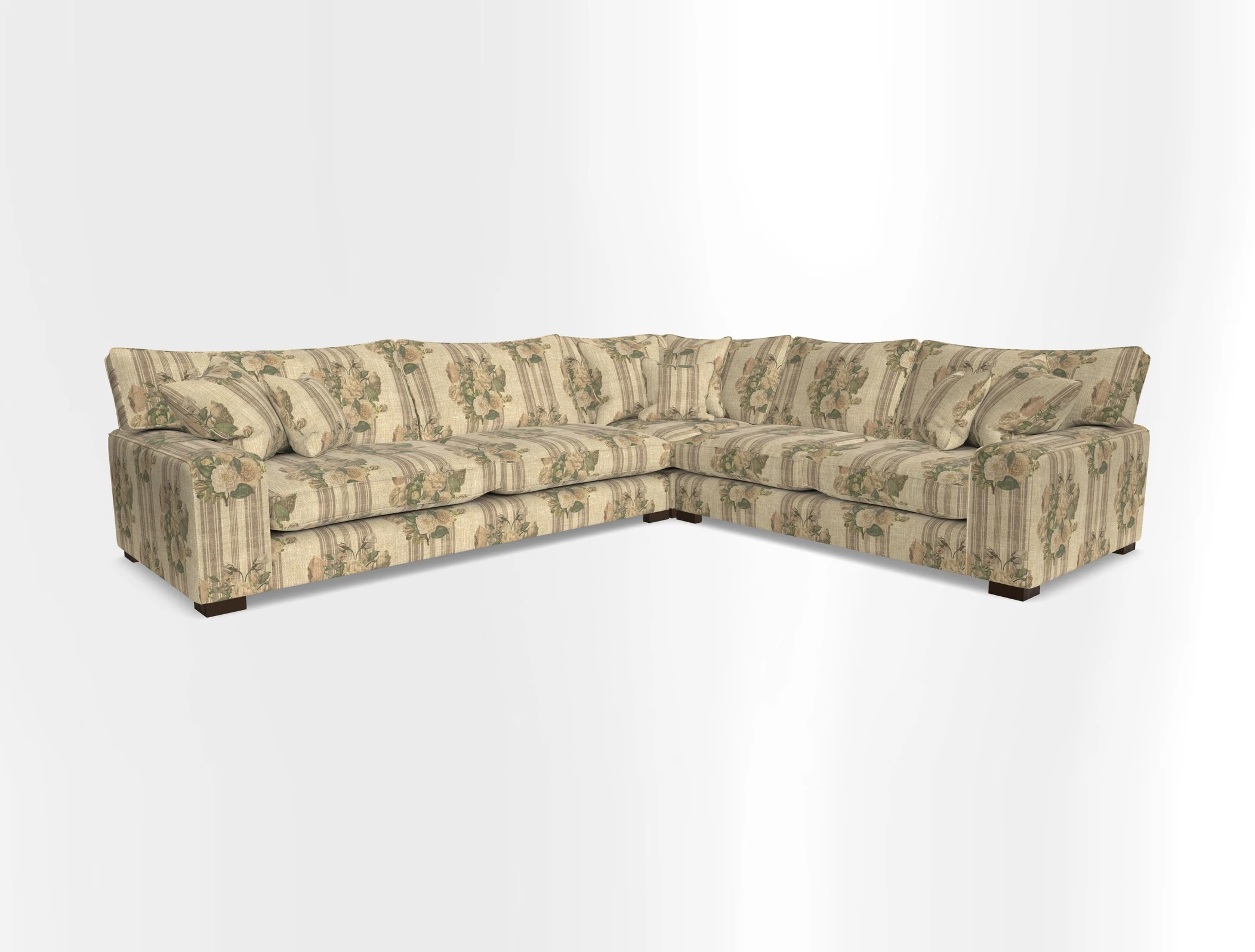 Richmond Large Corner Unit LHF in Two Tone Plain Biscuit