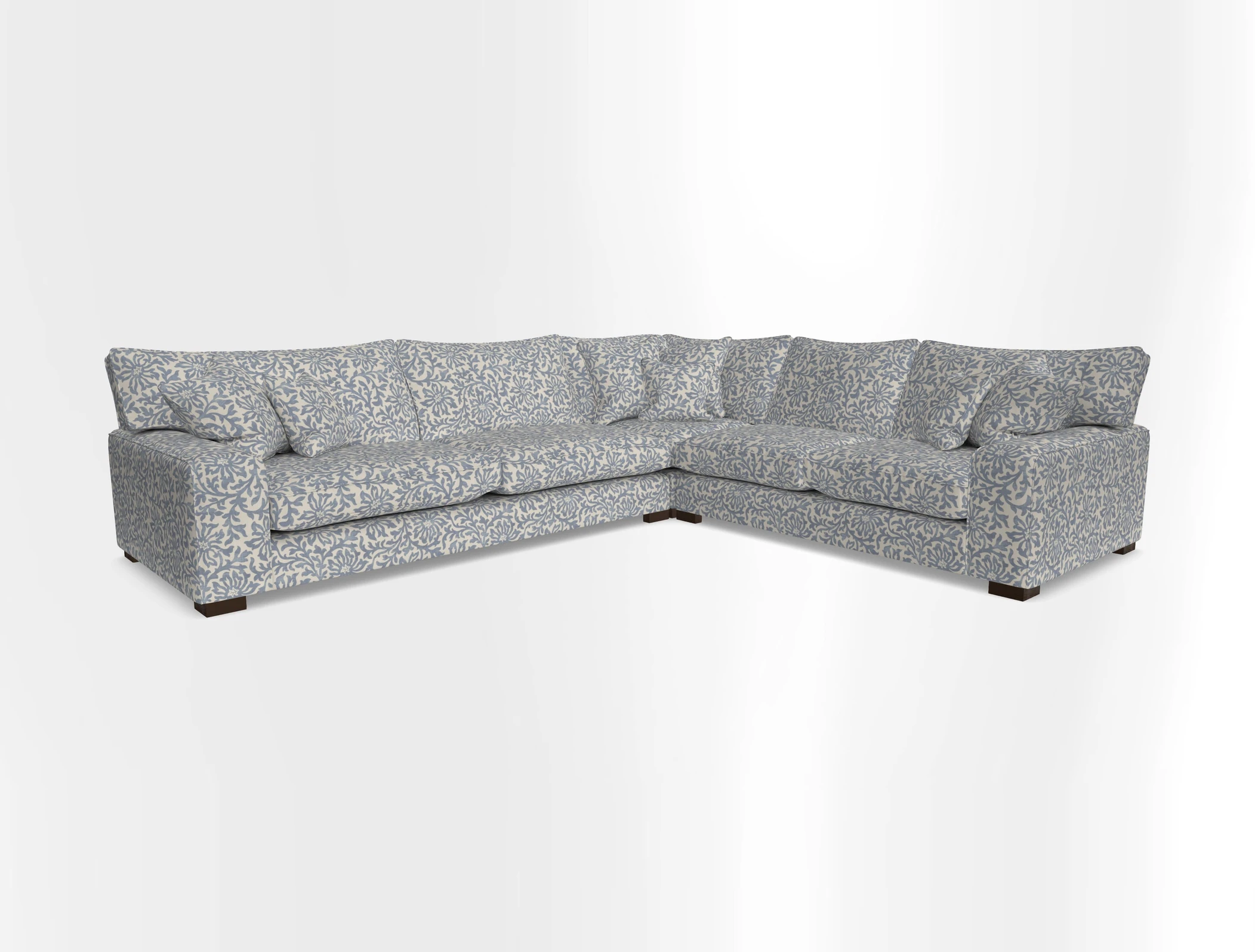 Richmond Large Corner Unit LHF in Two Tone Plain Biscuit