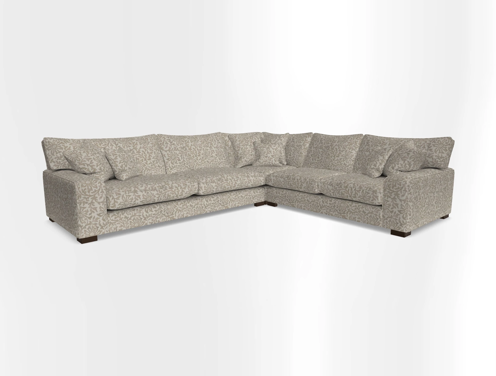 Richmond Large Corner Unit LHF in Two Tone Plain Biscuit