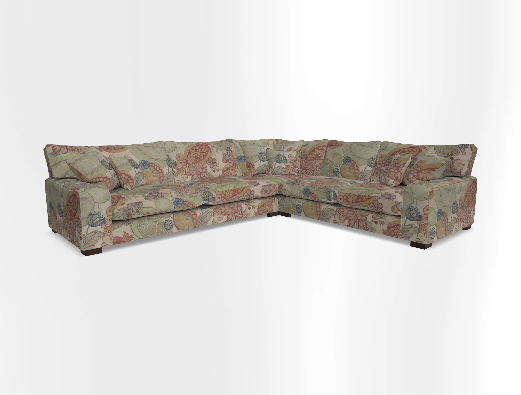 Richmond Large Corner Unit LHF in Two Tone Plain Biscuit
