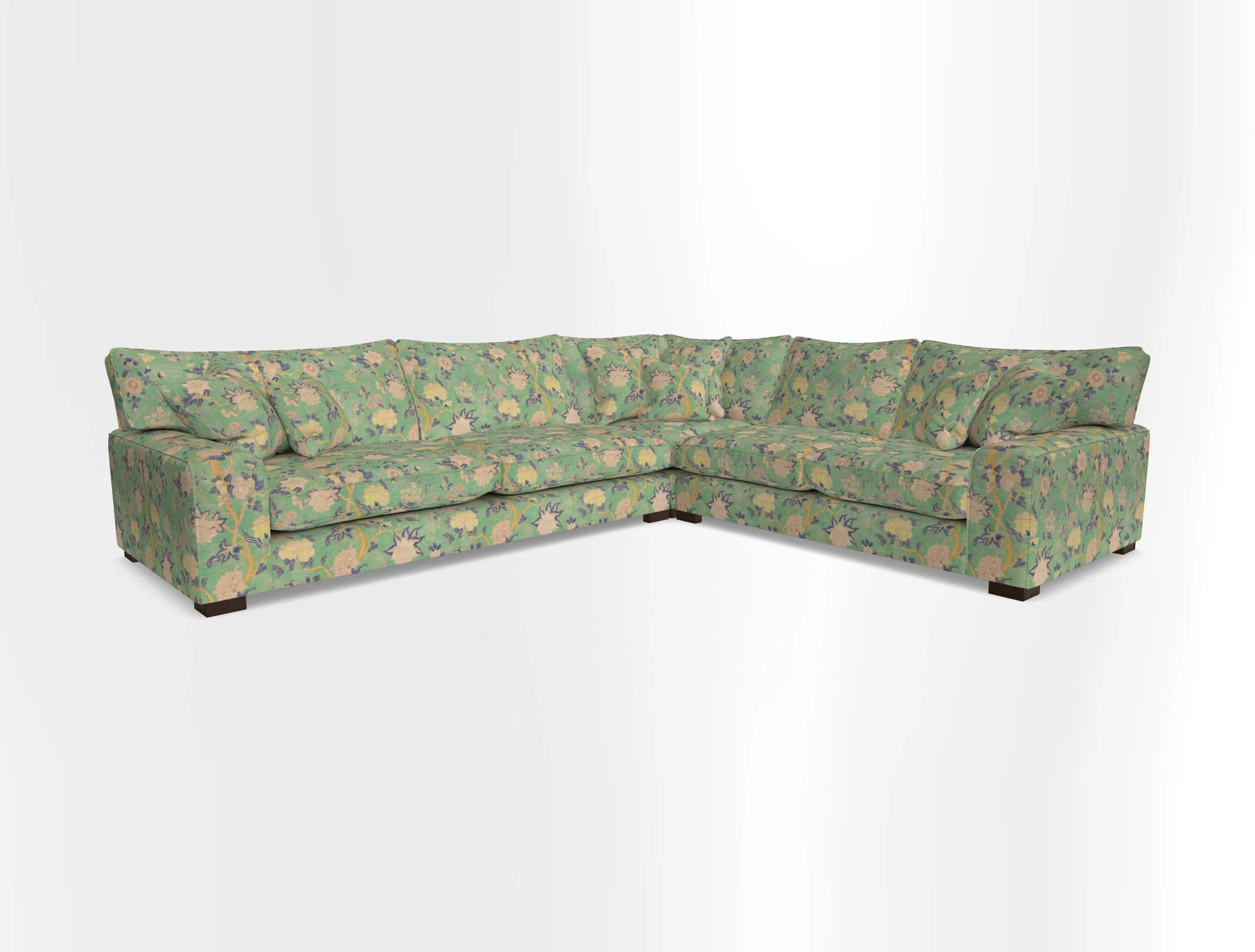 Richmond Large Corner Unit LHF in Two Tone Plain Biscuit