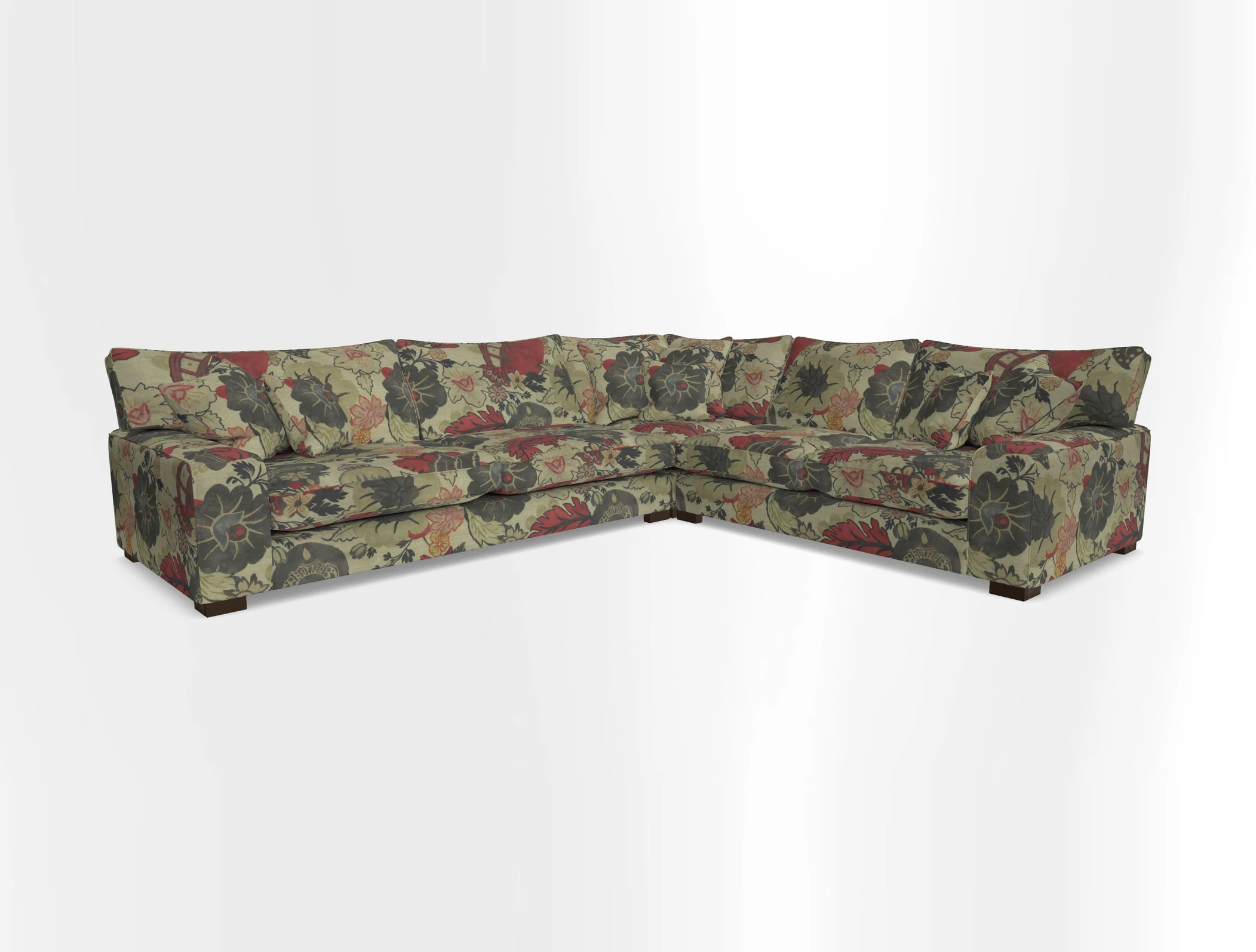 Richmond Large Corner Unit LHF in Two Tone Plain Biscuit