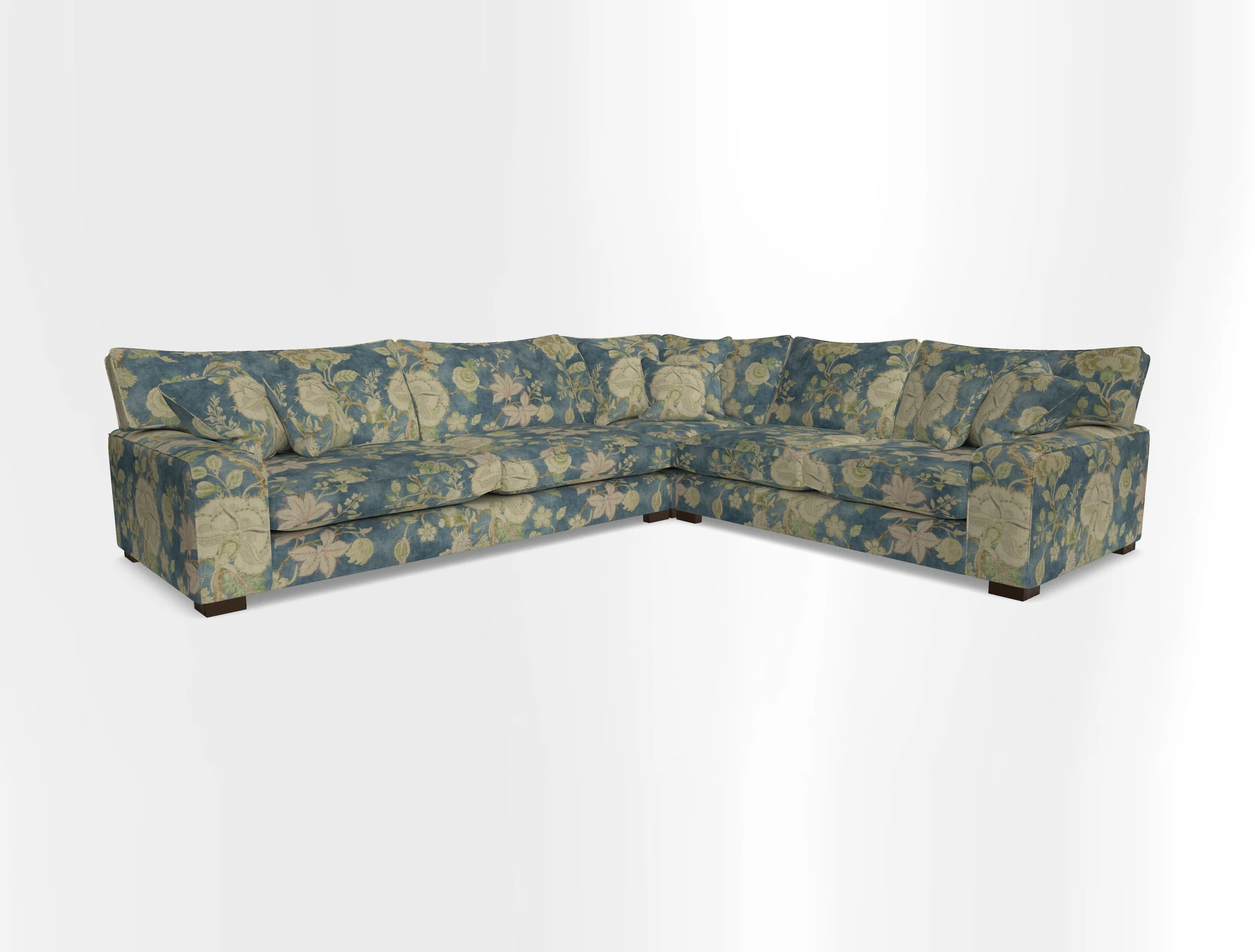Richmond Large Corner Unit LHF in Two Tone Plain Biscuit