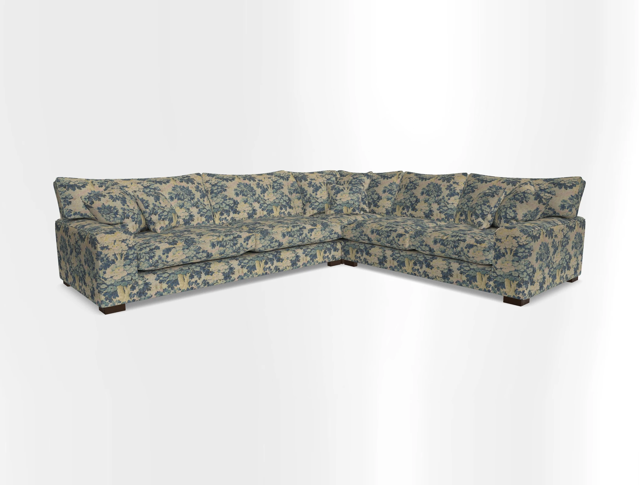 Richmond Large Corner Unit LHF in Two Tone Plain Biscuit