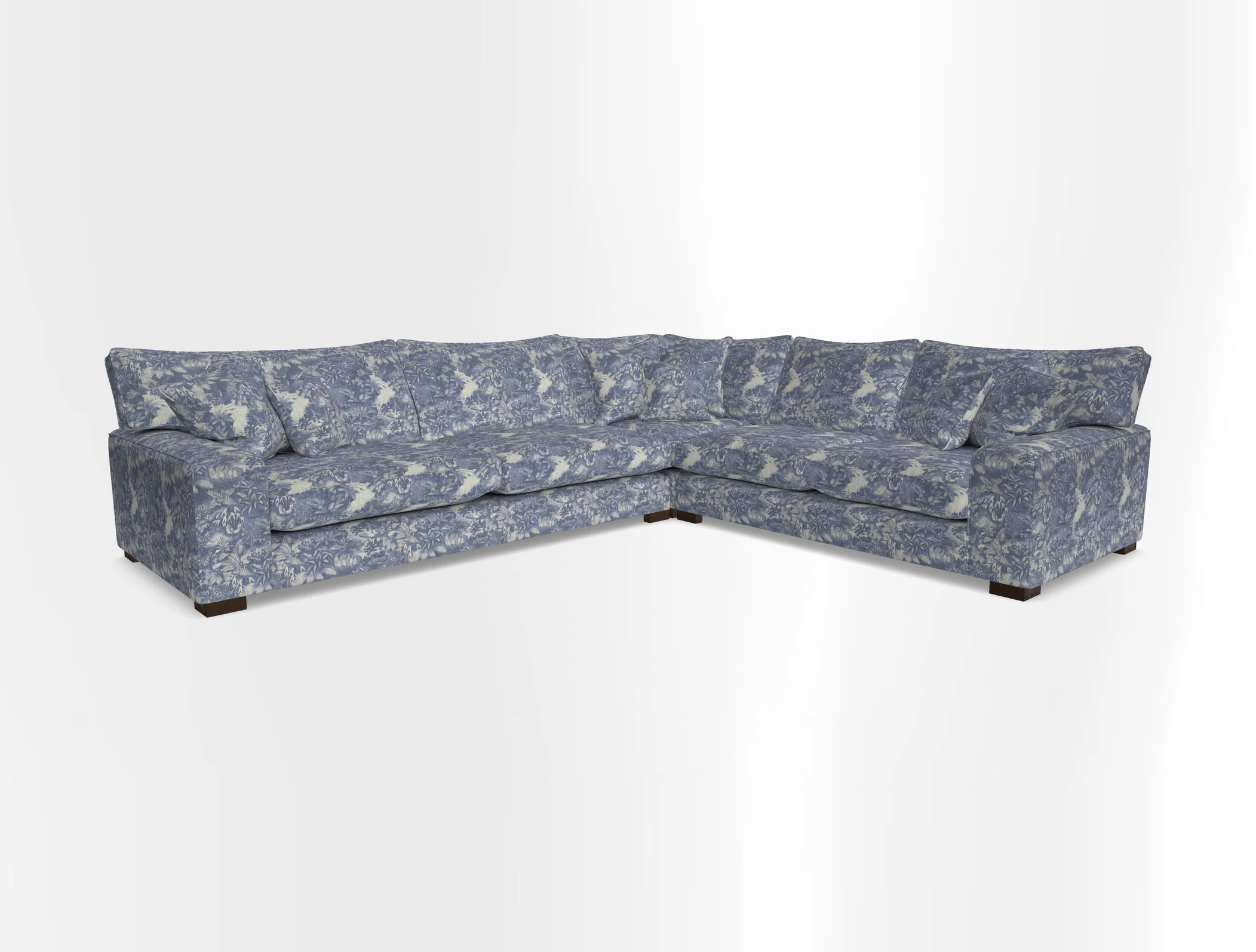 Richmond Large Corner Unit LHF in Two Tone Plain Biscuit